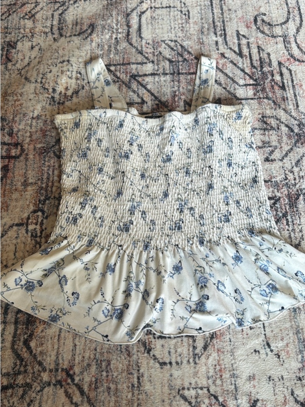 Rue 21 Floral Peplum Tank M